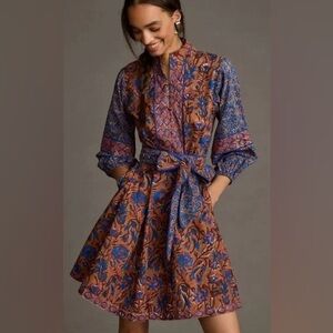 Sure Sartor shorty flounce floral cotton dress